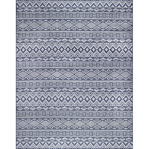 Langley Street Farrington Gurney Power Loom Navy/White Indoor/Outdoor